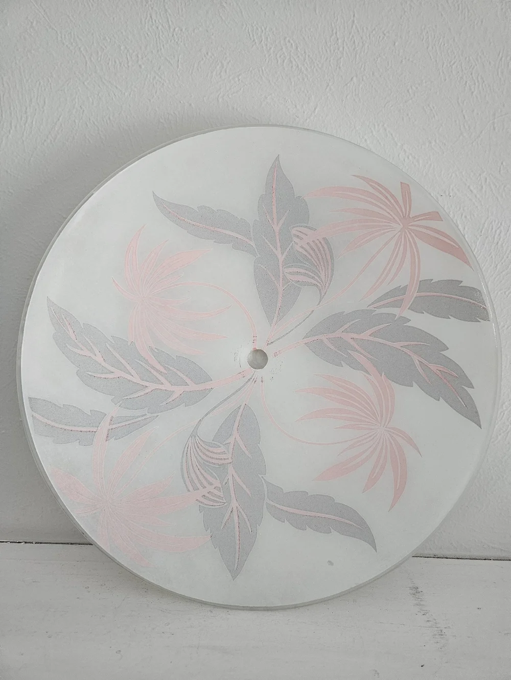 Vintage Mid Century Modern Palm Leaf/Palm Tree Ceiling Flush Mount Light Shade